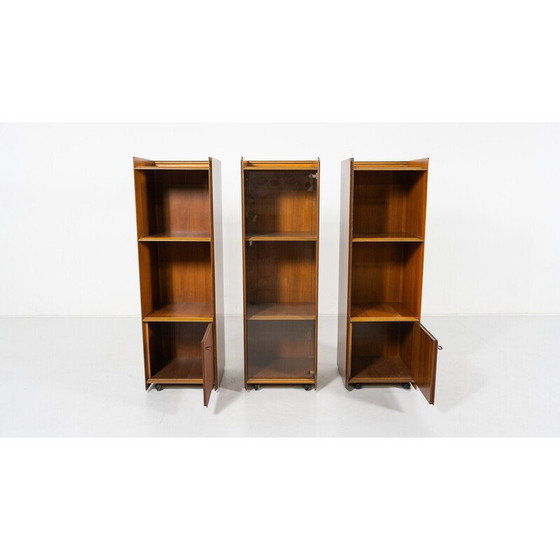 Image 1 of Vintage Artona shelf in wood and leather by Afra and Tobia Scarpa for Maxalto, 1970