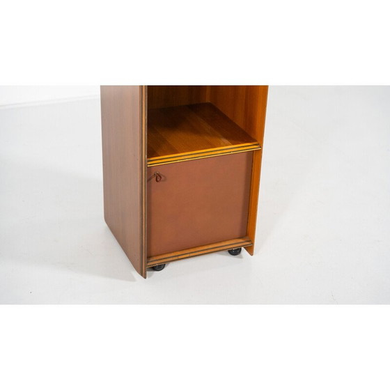 Image 1 of Vintage Artona shelf in wood and leather by Afra and Tobia Scarpa for Maxalto, 1970