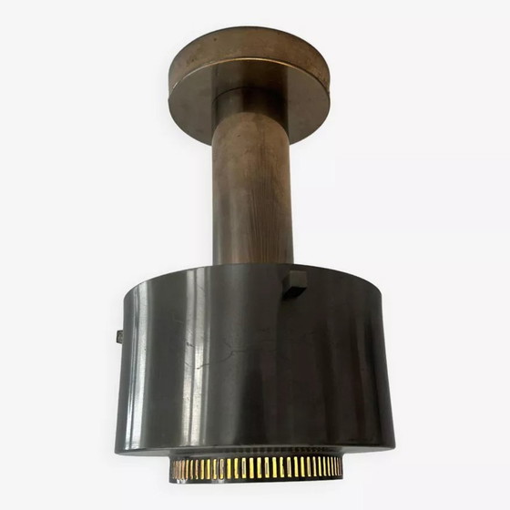 Image 1 of Lampadario modernista vintage, metallo cromato, Francia 1940