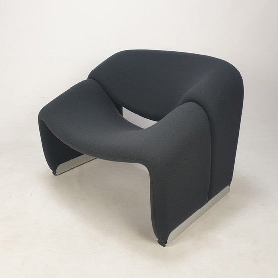 Image 1 of Vintage Groovy F598 armchair in wool fabric by Pierre Paulin for Artifort, 1980