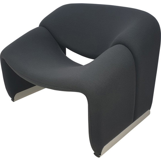 Image 1 of Vintage Groovy F598 armchair in wool fabric by Pierre Paulin for Artifort, 1980