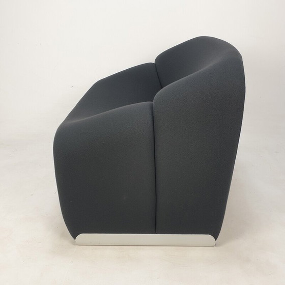 Image 1 of Vintage Groovy F598 armchair in wool fabric by Pierre Paulin for Artifort, 1980