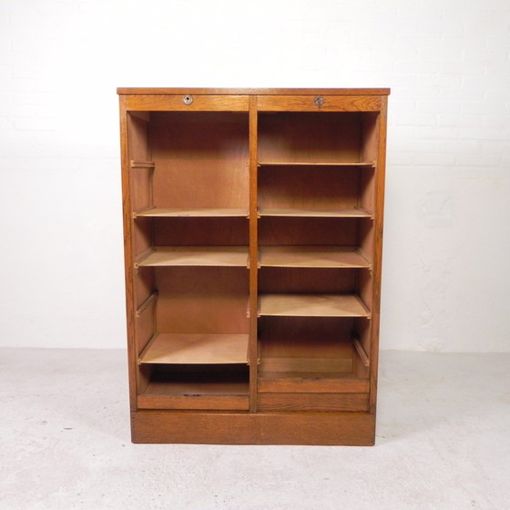 Image 1 of Oak Shutter Cabinet With 2 Shutters, 120 Cm High