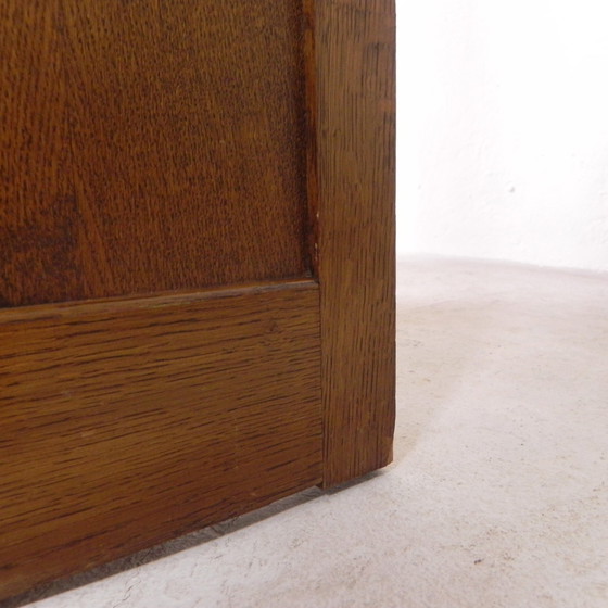 Image 1 of Oak Shutter Cabinet With 2 Shutters, 120 Cm High