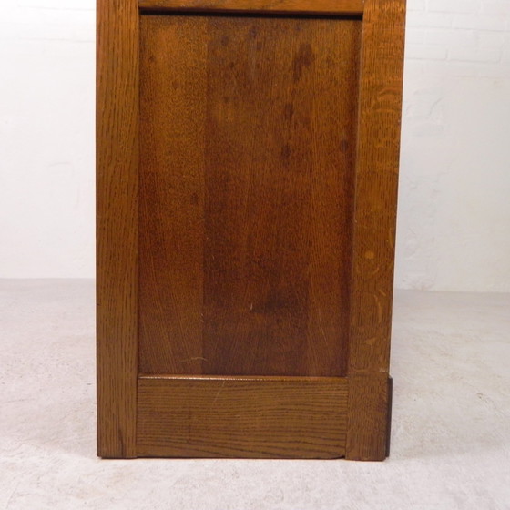 Image 1 of Oak Shutter Cabinet With 2 Shutters, 120 Cm High