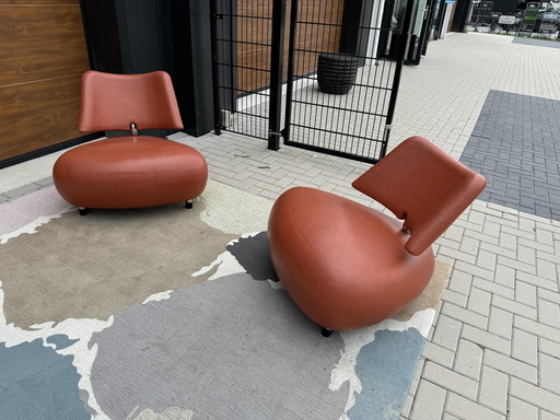 2 Leolux Pallone Armchairs In & Outdoor