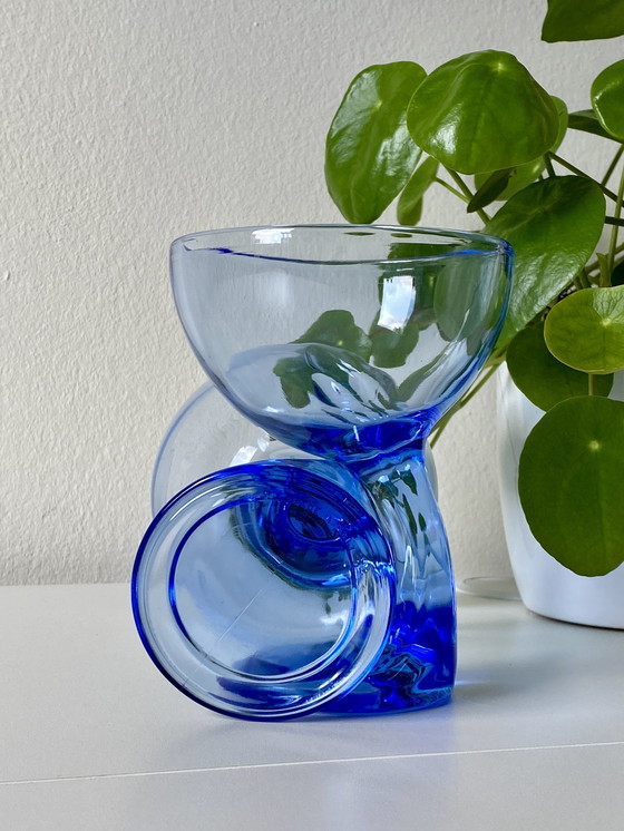 Image 1 of 2x Vintage Bormioli Rocco Jerba Dessert Bowls - Cobalt Blue Glass