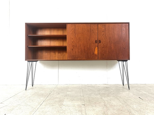 Mid century teak highboard by Oswald Vermaercke, 1950s