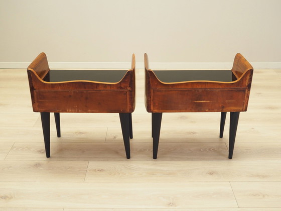 Image 1 of Set Of Walnut Bedside Cabinets, Italian Design, 1960S, Production: Italy