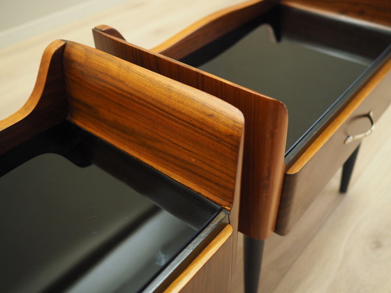 Image 1 of Set Of Walnut Bedside Cabinets, Italian Design, 1960S, Production: Italy