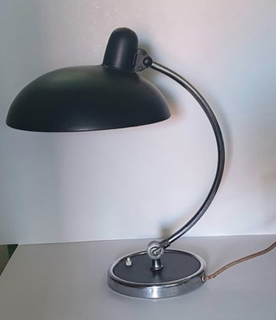 Image 1 of Rare First Production Of Black President 6631 Desk Lamp By Christian Dell For Kaiser Idell / Kaiser Leuchten, 1930S