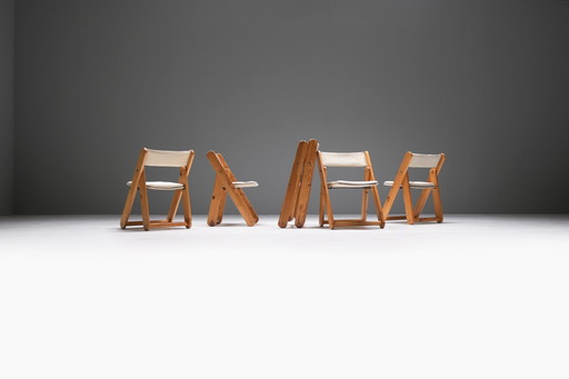 Superbe ensemble de 6 chaises de salle à manger Kon-Tiki par Gillis Lundgren pour Ikea Suède