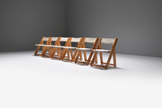 Image 1 of Superbe ensemble de 6 chaises de salle à manger Kon-Tiki par Gillis Lundgren pour Ikea Suède