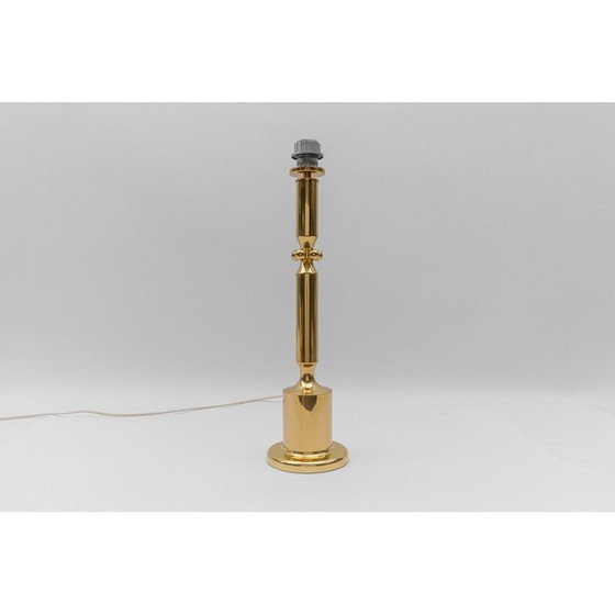 Image 1 of Vintage golden table lamp base, Germany 1960