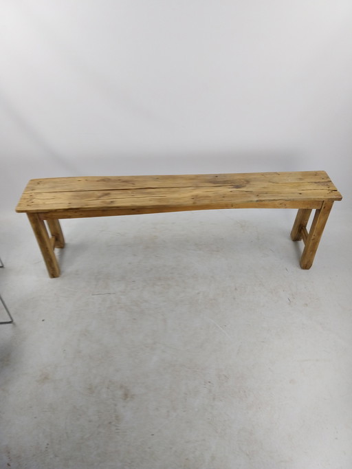 1 X Robust Naive Wooden Bench. 1970'S