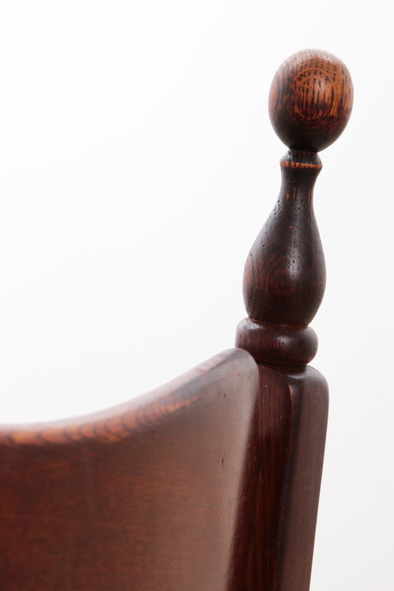 Image 1 of Spanish Chair: Rustic Design with Saddle Leather set of 4