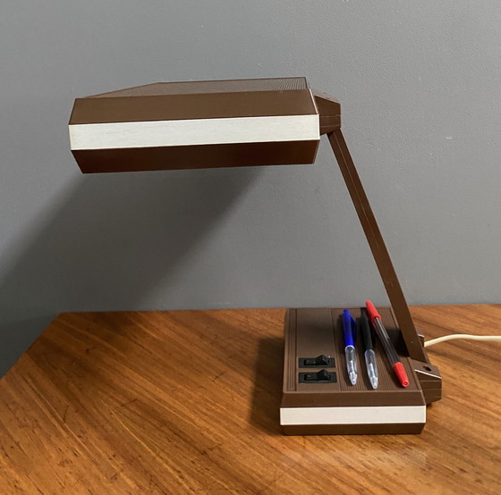 Image 1 of Brown Desk Lamp 1970S By Polamp