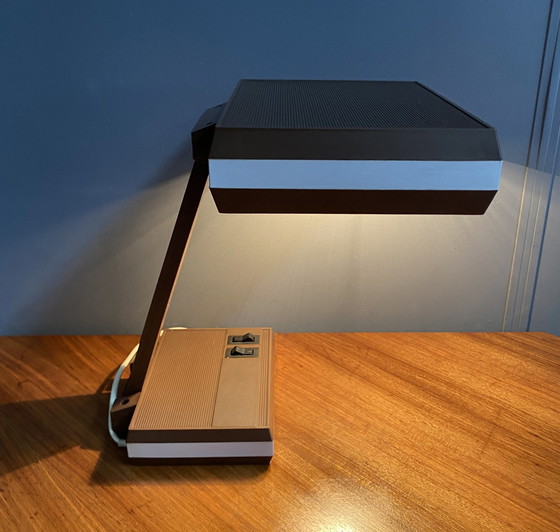 Image 1 of Brown Desk Lamp 1970S By Polamp