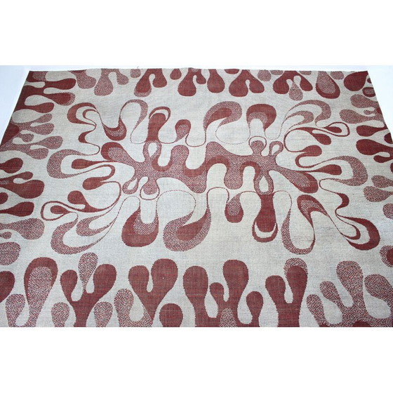 Image 1 of Abstract organic design vintage carpet rug, 1960s
