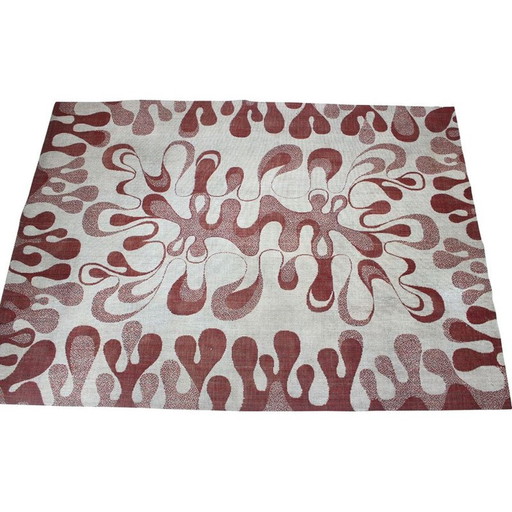 Alfombra vintage con diseño orgánico abstracto, años 60