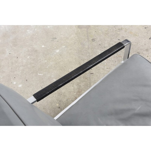 Vintage FK 6720 black leather sofa, Fabricius and Kastholm for Kill International - 1960s