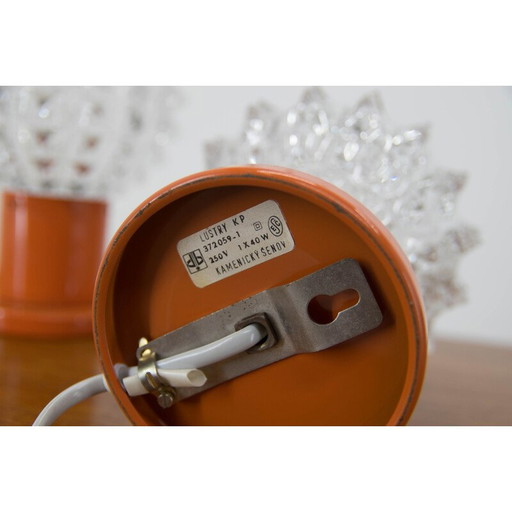 Pair of vintage table lamps by Kamenicky Senov, 1970s