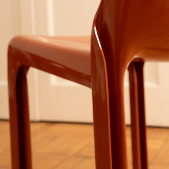 Image 1 of 6 Vico Magistretti Chairs - Italy 70S