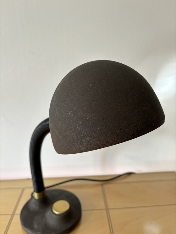 Image 1 of Vintage Table Lamp, Hillebrand, Germany, 1970S, Mid Century, Industrial Design, Bauhaus, Brass, Metal, Vintage Gooseneck Lamp