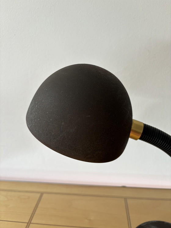 Image 1 of Vintage Table Lamp, Hillebrand, Germany, 1970S, Mid Century, Industrial Design, Bauhaus, Brass, Metal, Vintage Gooseneck Lamp