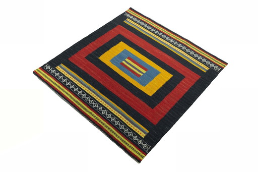 Hand-woven designer kilim Fars - New - 92 X 85 Cm