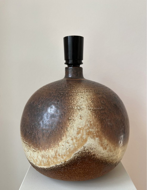 Image 1 of Axella Stoneware Table Lamp/ Lamp Foot, Ceramic, Danish, Globe-Shaped, Vintage 1970S