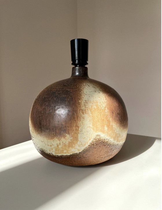 Image 1 of Axella Stoneware Table Lamp/ Lamp Foot, Ceramic, Danish, Globe-Shaped, Vintage 1970S