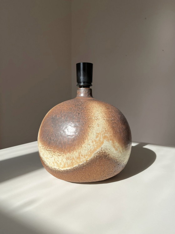 Image 1 of Axella Stoneware Table Lamp/ Lamp Foot, Ceramic, Danish, Globe-Shaped, Vintage 1970S