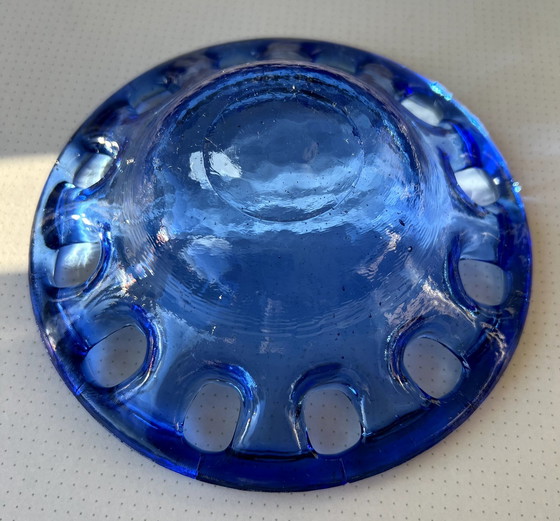 Image 1 of Ciotola in vetro blu cobalto vintage