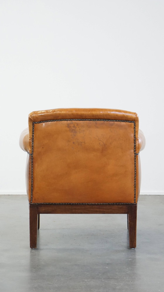 Image 1 of Art Deco Sheepskin Leather Armchair