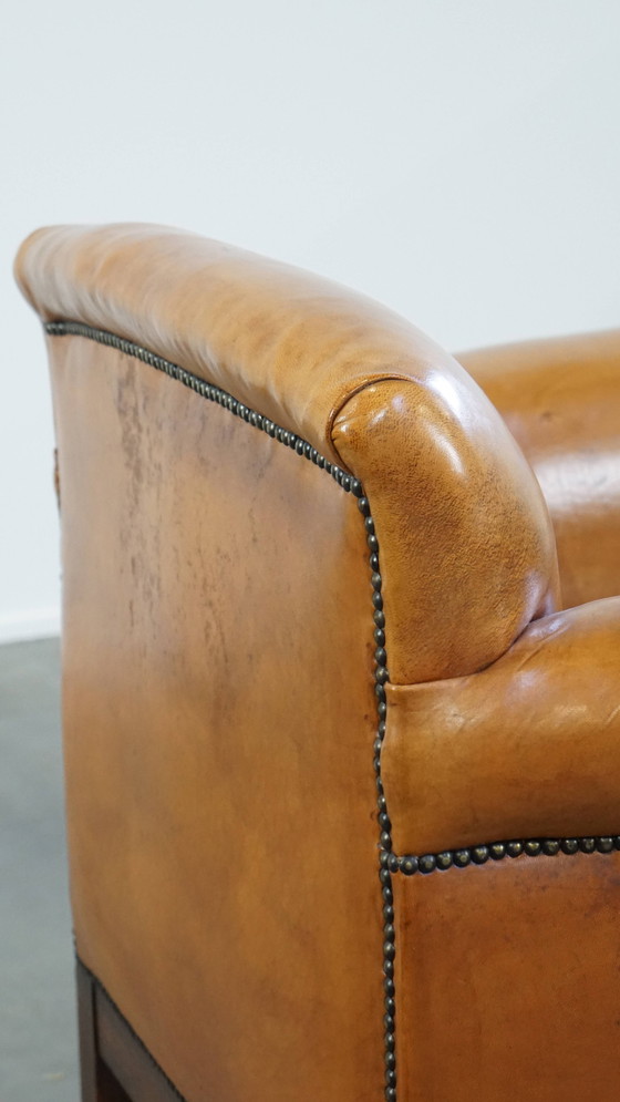 Image 1 of Art Deco Sheepskin Leather Armchair