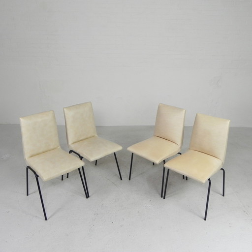 Set Of 4 Meurop Chairs By Pierre Guariche, 1950s