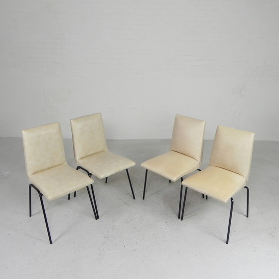 Image 1 of Set Of 4 Meurop Chairs By Pierre Guariche, 1950s