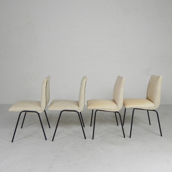 Image 1 of Ensemble de 4 chaises Meurop par Pierre Guariche, années 1950