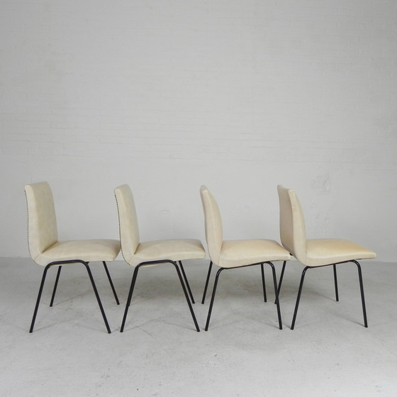 Image 1 of Ensemble de 4 chaises Meurop par Pierre Guariche, années 1950