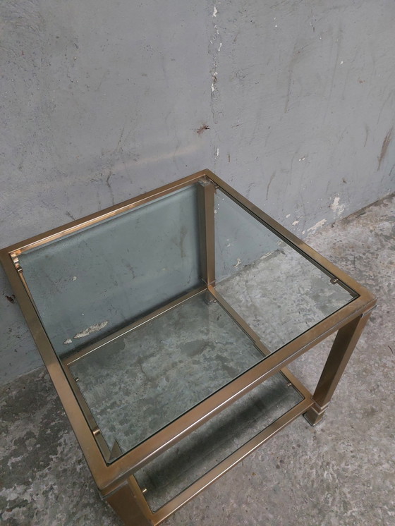 Image 1 of Golden Hollywood Regency Coffee Table By  Linea Bellini