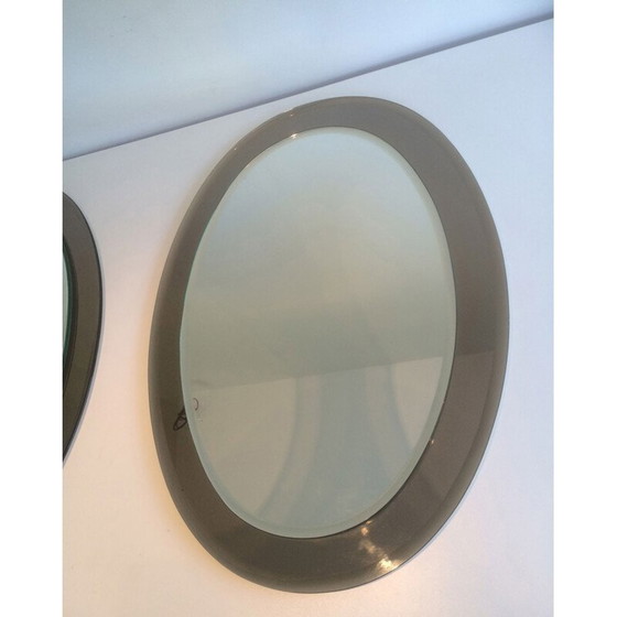 Image 1 of Coppia di specchi in vetro vintage, 1970