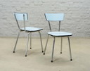 Set of Two Baby Blue Vintage Design Brabantia Kitchen Chairs, The Netherlands, 1960s. Ref. CH220-1