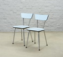 Set of Two Baby Blue Vintage Design Brabantia Kitchen Chairs, The Netherlands, 1960s. Ref. CH220-1