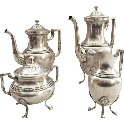 Vintage silver plated tea set, Germany 1910