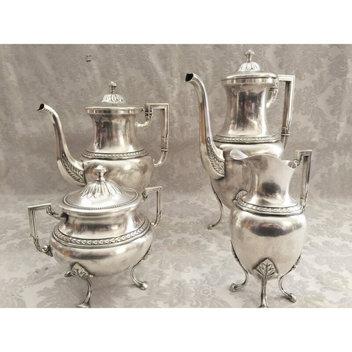 Vintage silver plated tea set, Germany 1910