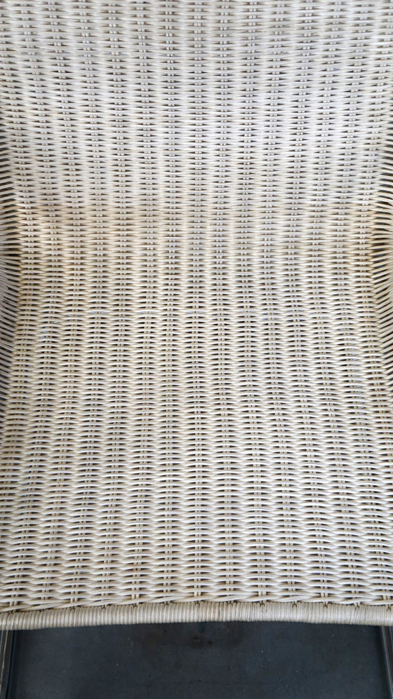 Image 1 of 2 x Chaise design vintage par Franco Albini pour Tecta. Chrome et canne