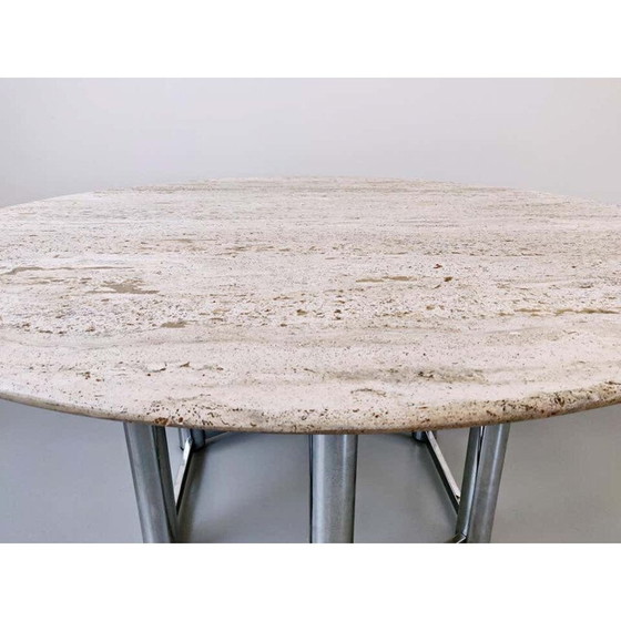 Image 1 of Large vintage Travertine Dining Table