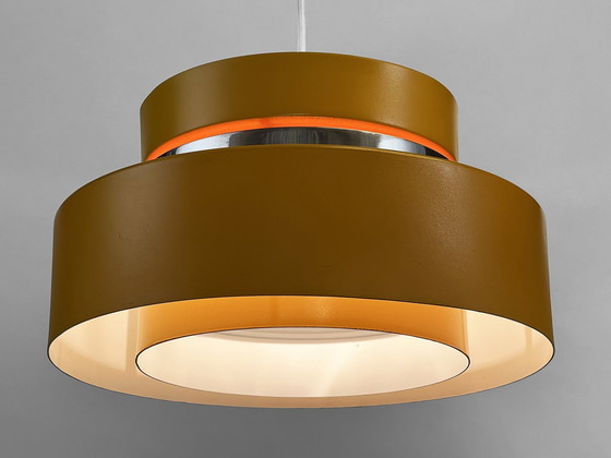 Image 1 of Dark Yellow Pendant Light By Carl Thore For Granhaga. Sweden 1970S