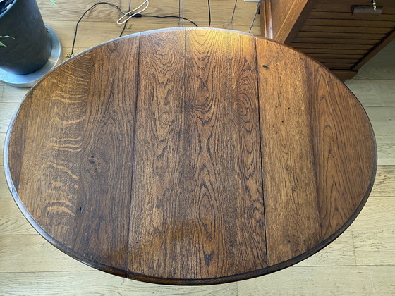 Image 1 of Mesa colgante de roble antiguo / Mesa con patas plegables